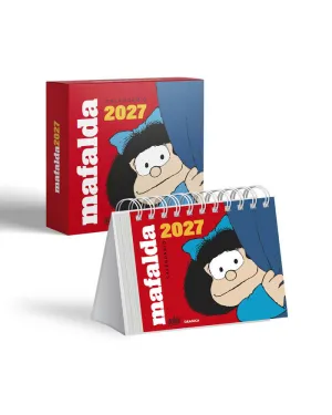 CALENDARIO 2027 MAFALDA ESCRITORIO ROJO CON CAJA