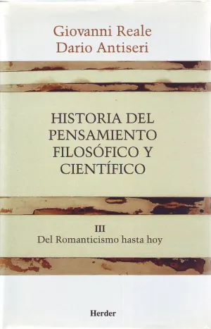 HISTORIA DEL PENSAMIENTO FILOSOFICO Y CIENTIFICO, III